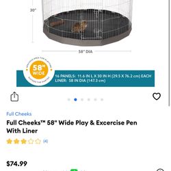 Full Cheeks™ 58" Wide Play & Excercise Pen