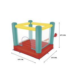 Indoor outdoor bounce house with blower