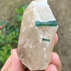 496 Carat Tourmaline indicolite with quartz crystal specimen from Afghanistan