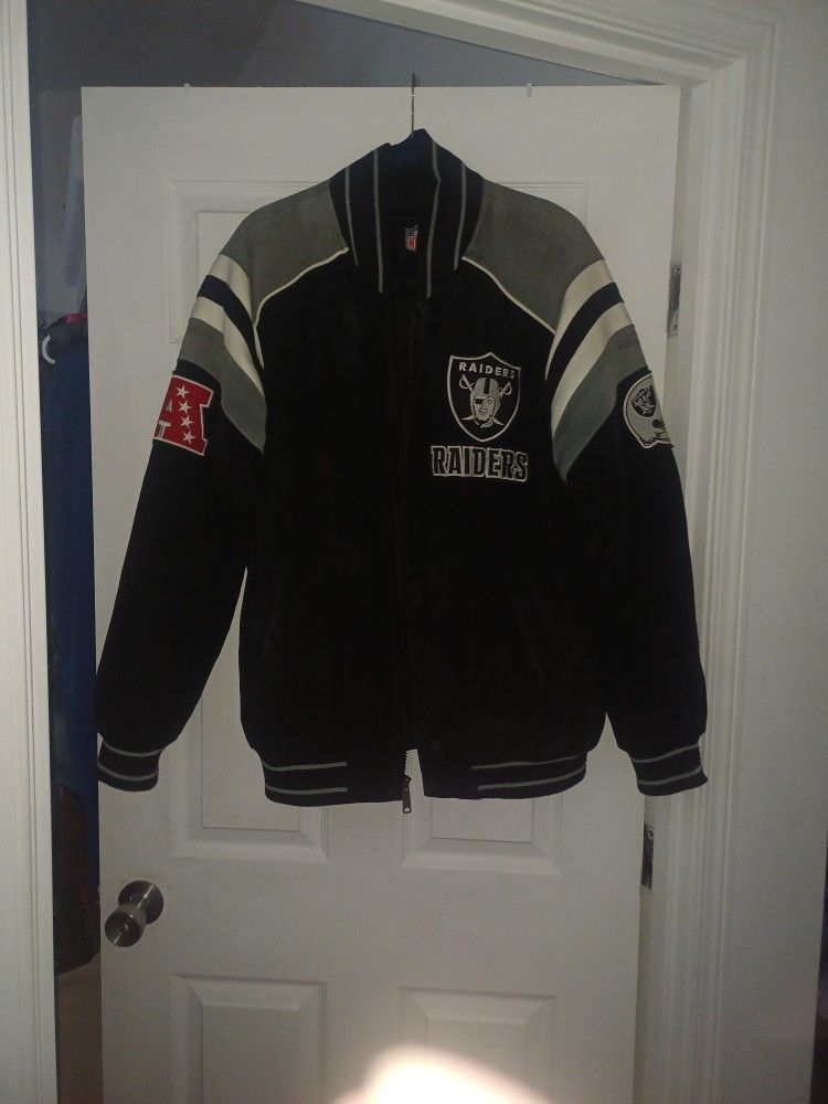 Raiders Leather NFL Jacket Large