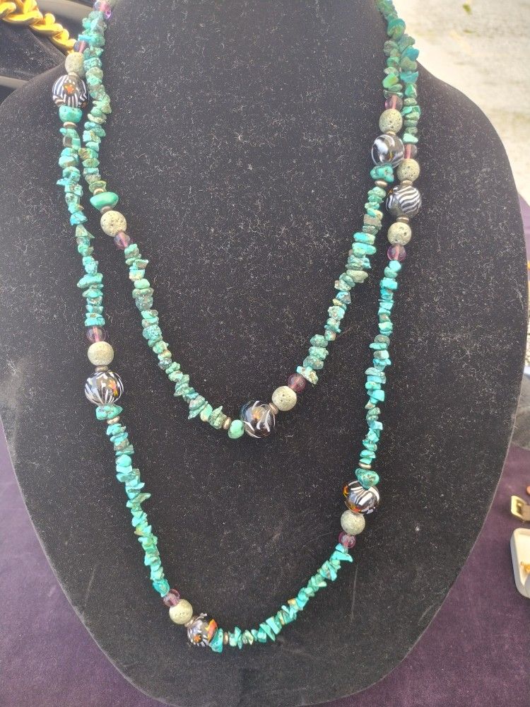 Long Turquoise Necklace