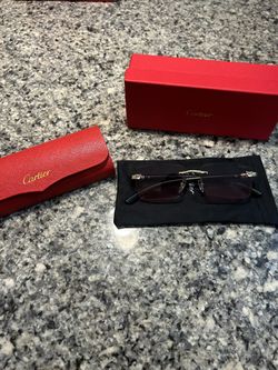 Black And Red Gradient Cartier Frames