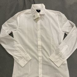 H&M Men’s White Button Shirt Small Slim Fit 