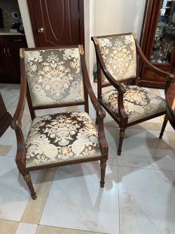 10 Gorgeous Italian Chairs With Beautiful Fabric Mint Condition