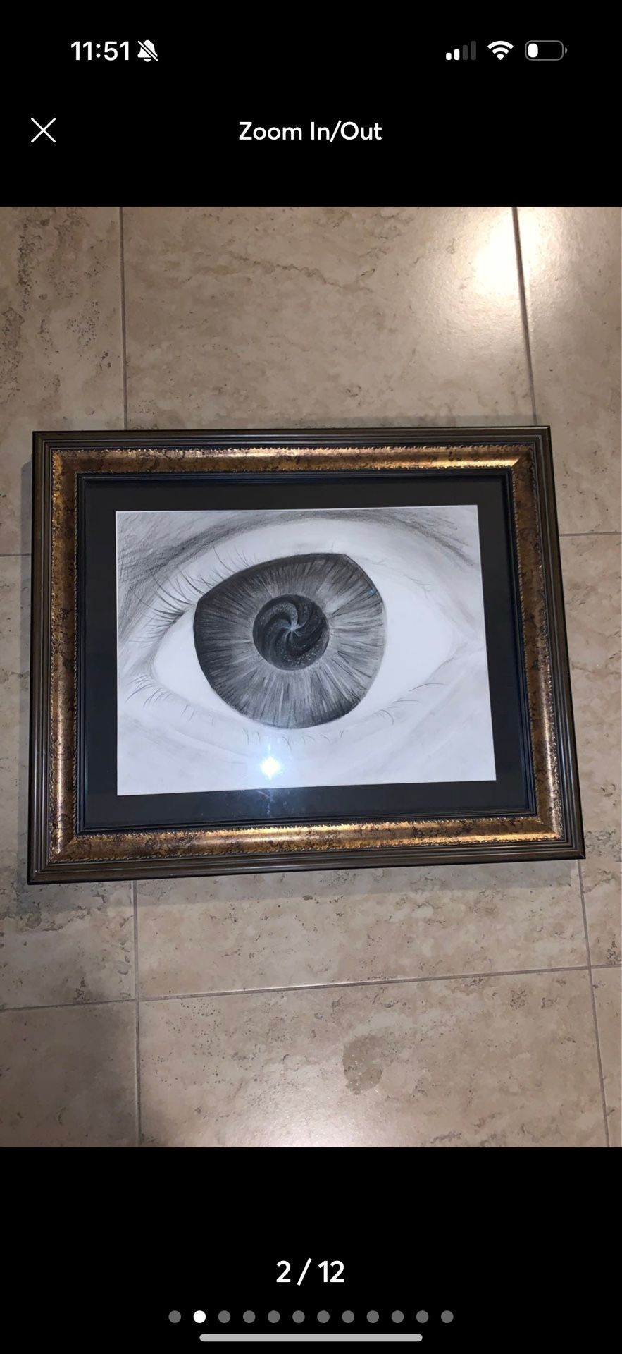 Eye framed artwork