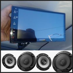 Kenwood CarPlay Apple Play Plus 2 Pairs Of 6.5" Speakers 