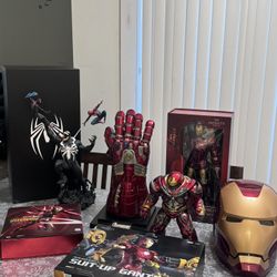 Iron Man and Spiderman figures