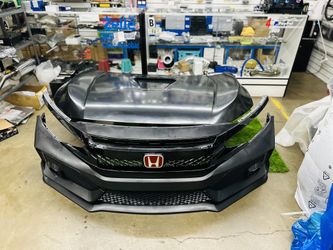2016-2021 HONDA CIVIC FRONT BUMPER & HOOD TYPE R CONVERSION FIT SEDAN HATCHBACK COUPE