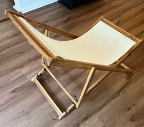 Foldable Canvas + Wood Chair