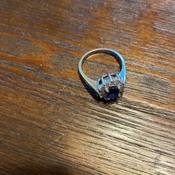 Sapphire And Diamond Ring