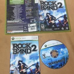 Rock Band 2 (Microsoft Xbox 360, 2008) Complete w/ Manual - Tested