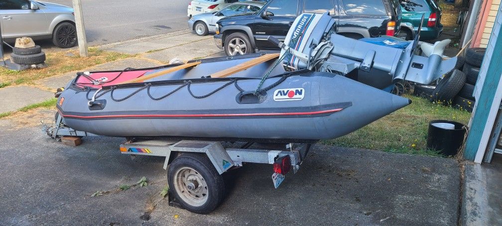 Avon 13' Inflatable and 35hp Outboard