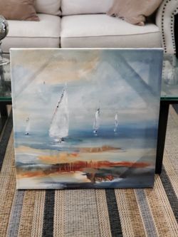 Canvas Sail Boat Painting