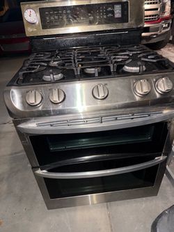 LG Stainless Steel Gas Range Double Oven