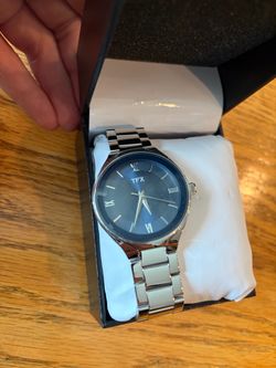 TFX Men’s Blue Dial Silver Bracelet Watch Brand New Never Worn