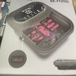 Collapsible Foot Spa with Heat, Bubble and Temp Control, Foot Bath Massager with XL Touch Screen and Massage Rollers, Foot Soaking Tub, Pedicure Foot 