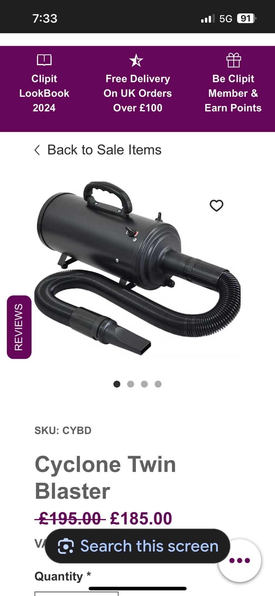 Cyclone Twin Blaster Pet Dryer