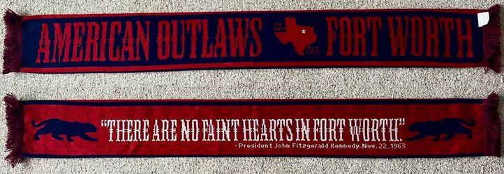 American Outlaws Fort Worth Soccer Scarf (US Soccer Supporters Group)