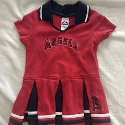 Angels Baseball Toddler Girl Dress