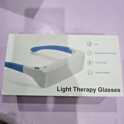 Red Light Therapy Glasses 670nm – UV-Free Wearable Light for Eye Comfort, Visual Wellness & Relaxation – Rechargeable, Adjustable Timers, Gentle Non-I