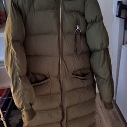 Free People Insulated Puffer Coat Womens Large Green