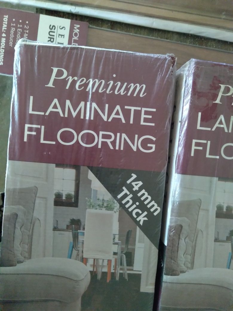 Laminate flooring still in the box