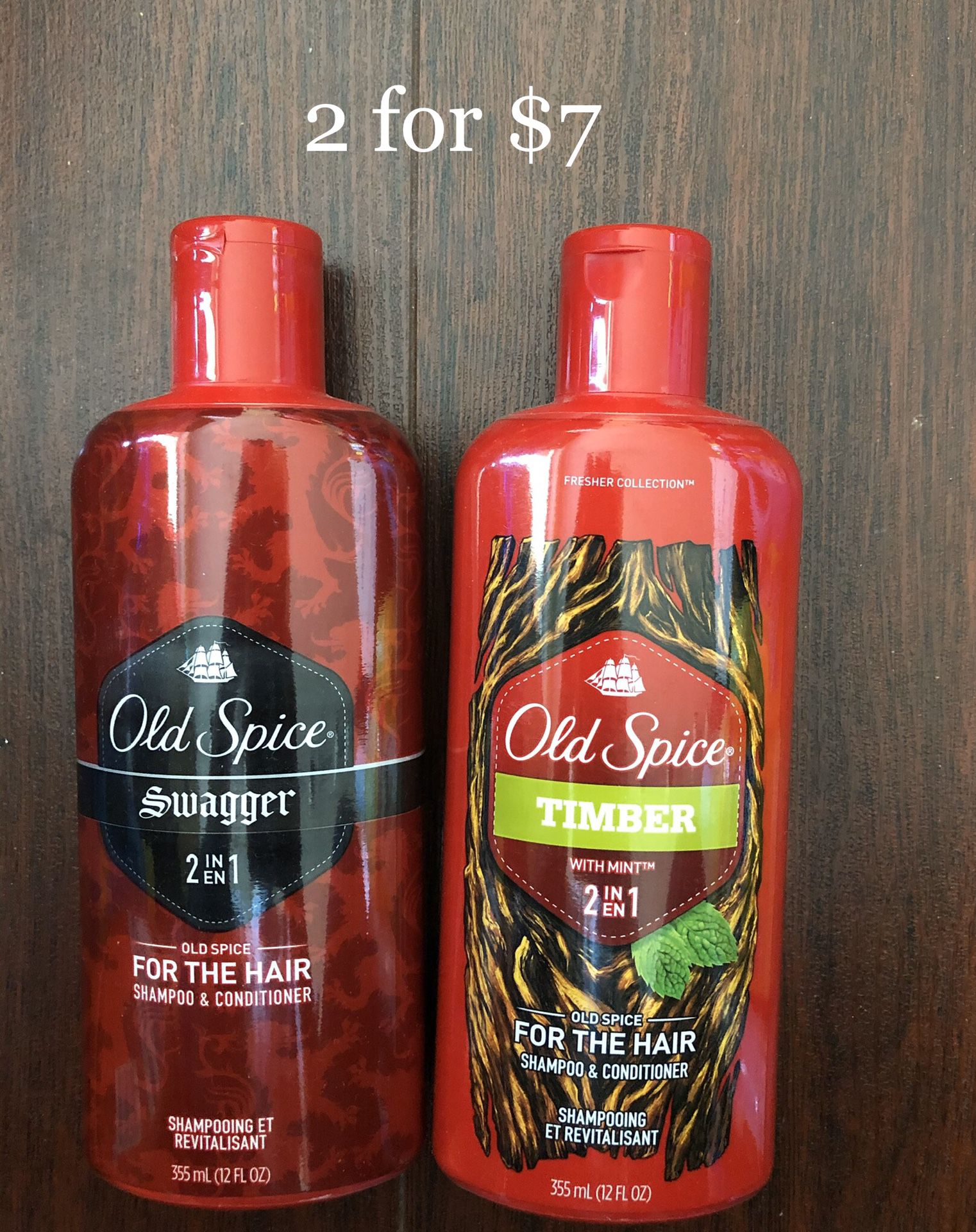 Old Spice Hair 2 in 1 Shampoo & Conditioner: 2 for $7