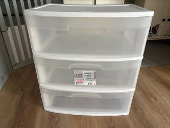 Plastic 3 drawer storage container