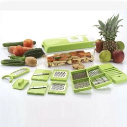 New Genius VEGETABLE CHOPPER Nicer Dicer Smart (10 Pieces) Vegetable Cutter Onion Cutter Mandolin Multi Cutter Vegetable Slicer Fruit Cutter