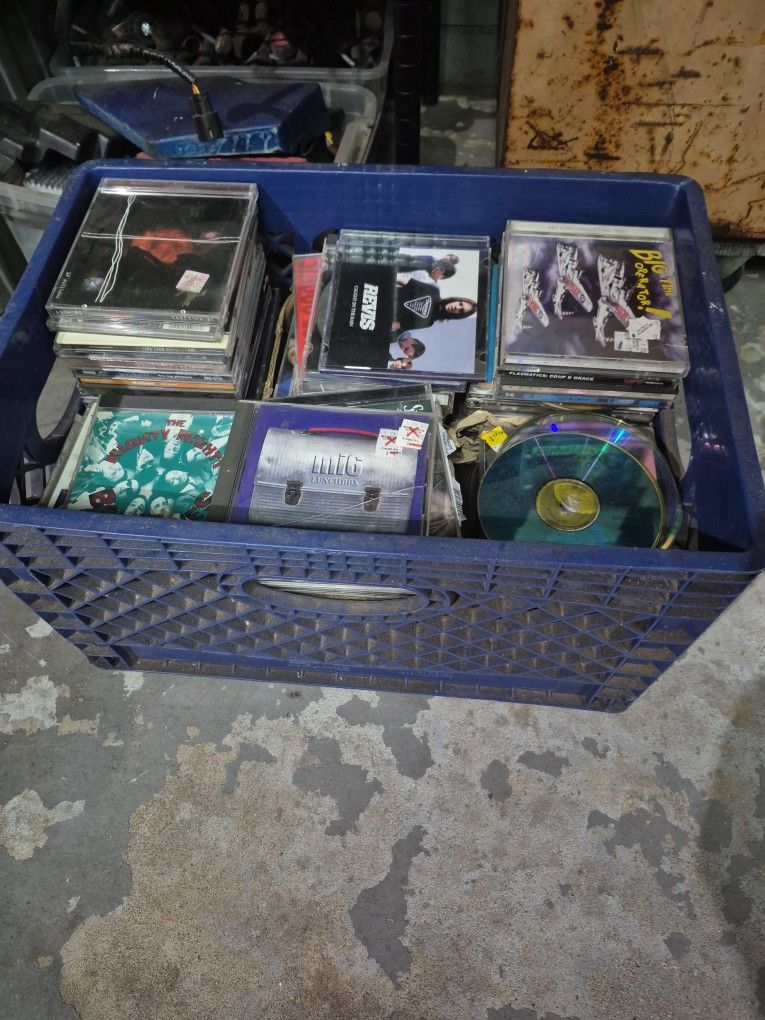 My create full of c d's of all kinds of music other than country, but there might be some of that in there mainly rock and roll and pretty cool stuff