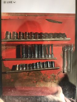 Snapon 1/4” Deep And Short Sockets & Extensions Also 3/8 Sockets