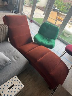 Orange lounge chair