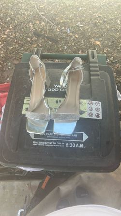 Silver high heels