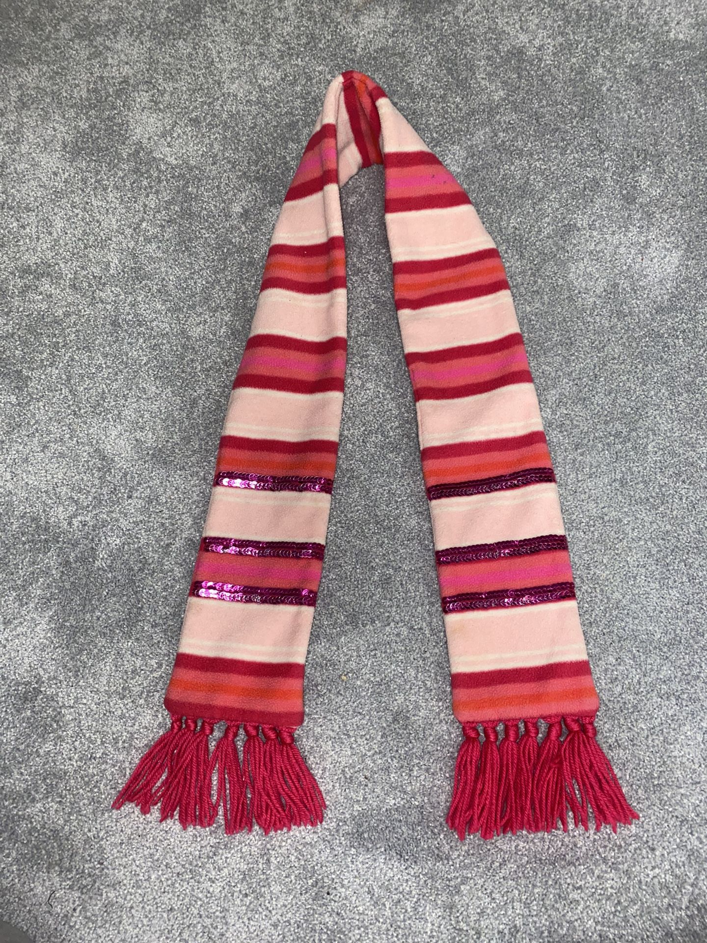 Gap Kids Pink sparkly striped scarf