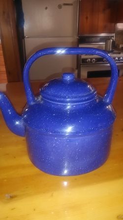 Handmade blue Ceramic teapot