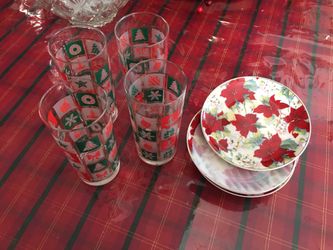 Christmas cups and plates