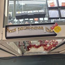 10k Figaro Men Bracelet 