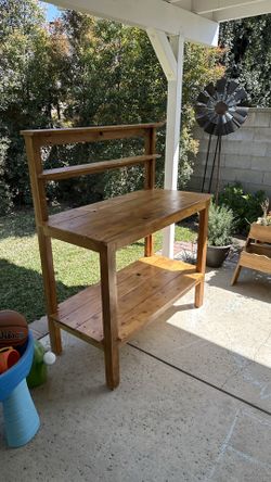 Beautiful Solid Wood Potting Bench- Custom Made