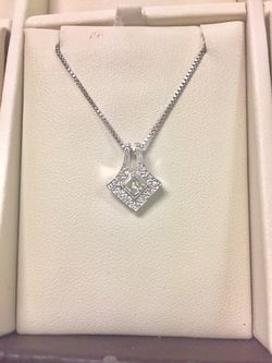 Diamond Pendant in White Gold