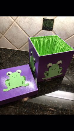 Handmade TCU Frog Box