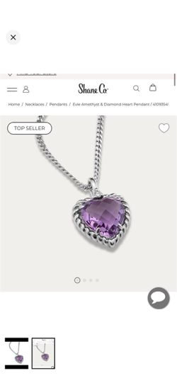 Shane & Co Evie Amethyst Diamond Necklace