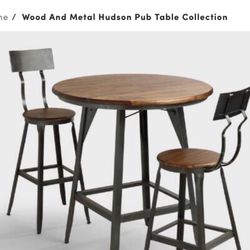 Hudson Pub Table & 4 Stools