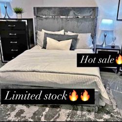 Brand New Bedroom Set- Shop Now Pay Later- Free Mattress And Box Spring Included.