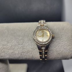 Silver Faux Diamond Watch 