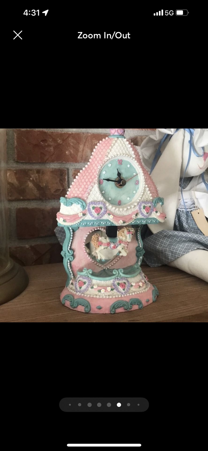 Rare Vintage Carousel Horse Clock