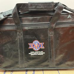 VINTAGE Super Bowl XXVI 1992 Leather Briefcase Bag - Foot Locker Exclusive - MN