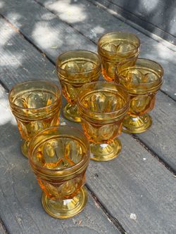 Vintage amber glasses