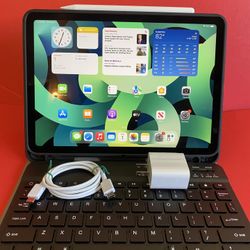 256GB Apple IPad Air 4th Generation (10.9” Liquid Retina/ 2020 Model) keyboard, pen & Accessories (Apple pen supported/ apple warranty till 04/23)