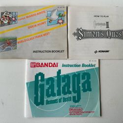 Nintendo NES Game Manuals 