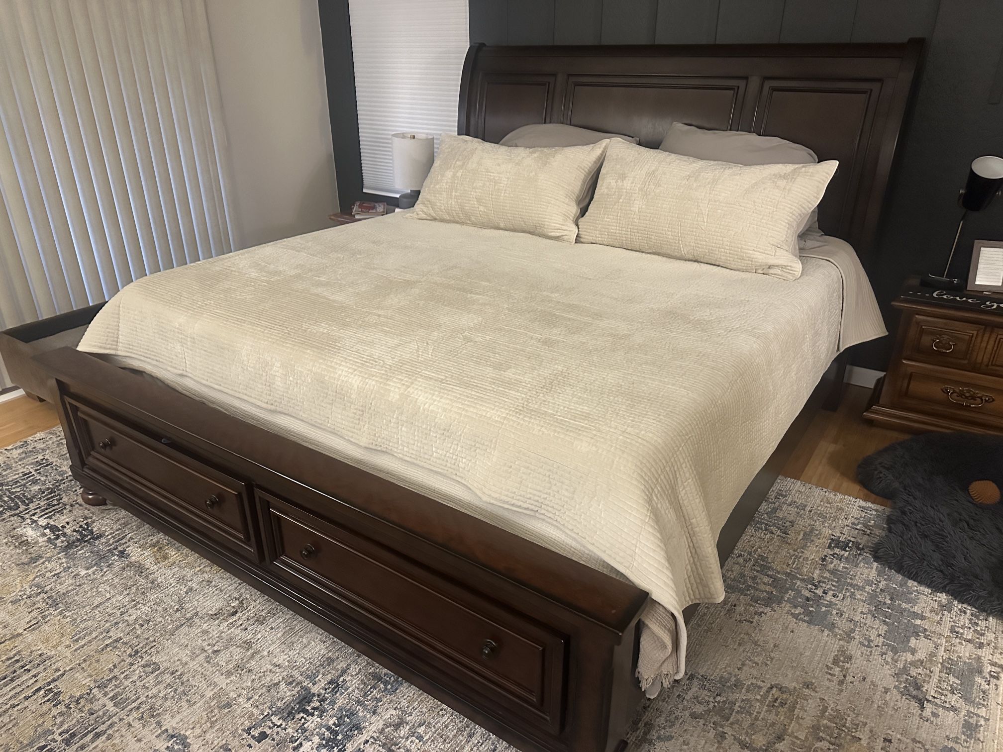 King Bed Frame With Storage.